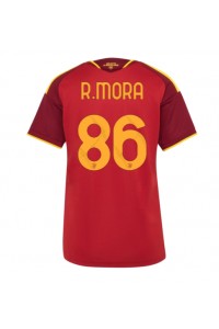AS Roma Rodrigo Mora #86 Jalkapallovaatteet Naisten Kotipaita 2026-27 Lyhythihainen